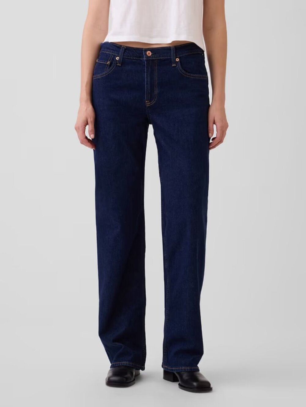 Gap Low Rise '90s Loose Jeans 29 Dark Blue Indigo 8P Petite